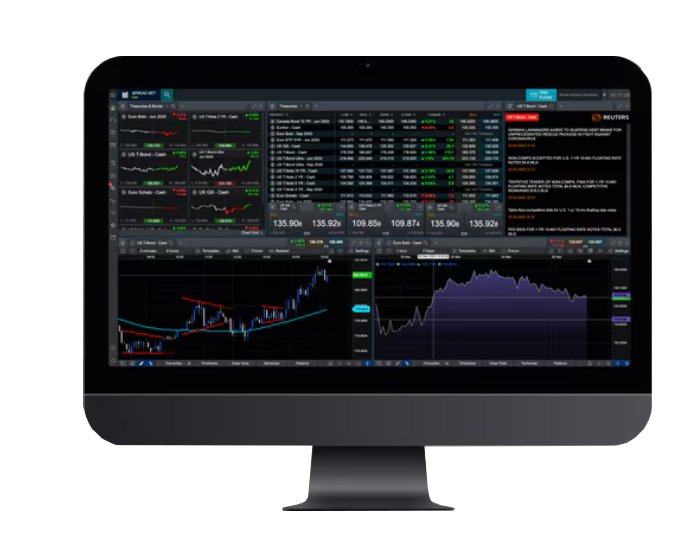 an online broker platform in simulated trading mode